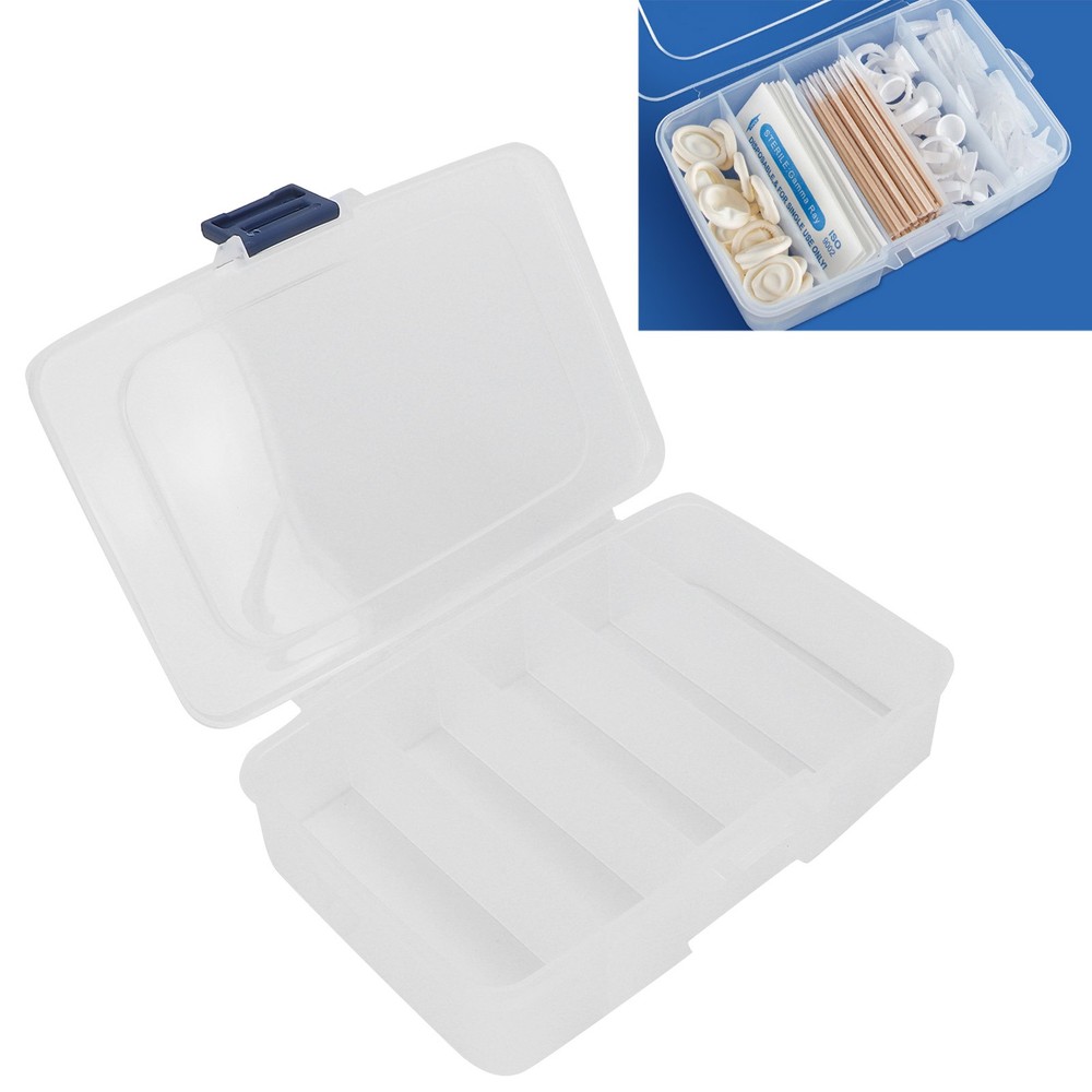 5 Grids Organizer Box Clear Visible Plastic Compartment Box Case