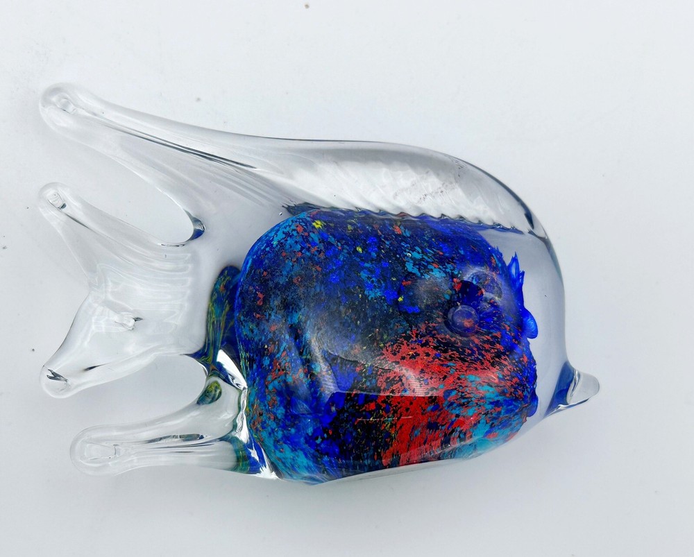 装饰品 琉璃《彩色神仙鱼》三只（高12宽12cm）