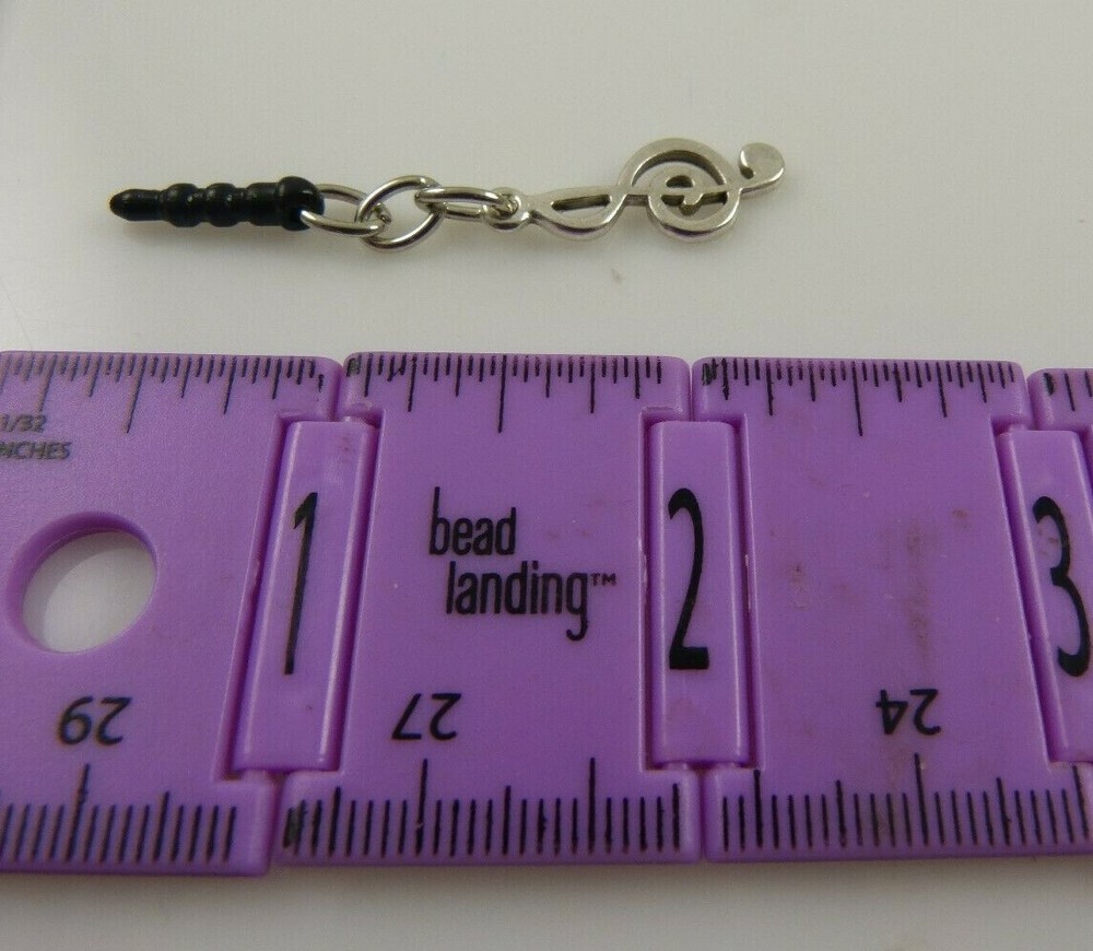 Music note plug cell phone or Ipad charm ear cap dust plug