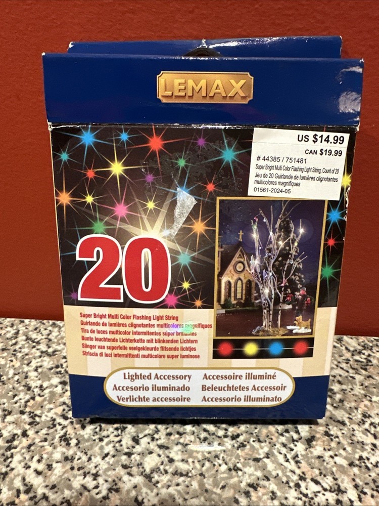 Lemax Super Bright Multicolor 20ct Flashing Light String SH1