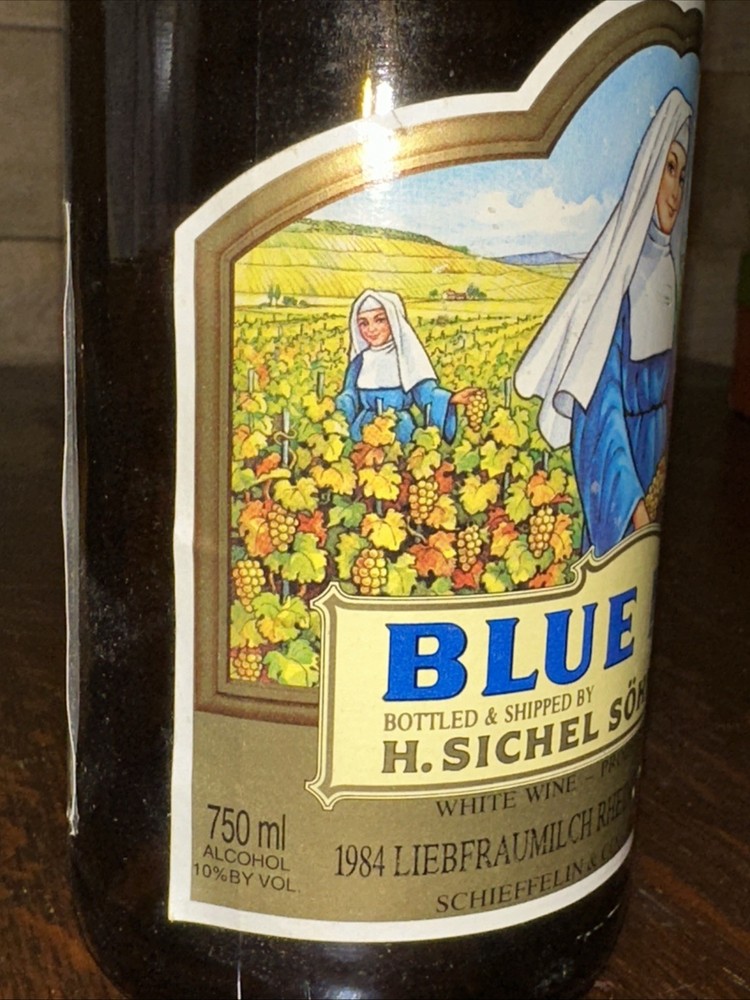 Sichel Blue Nun Empty Bottle