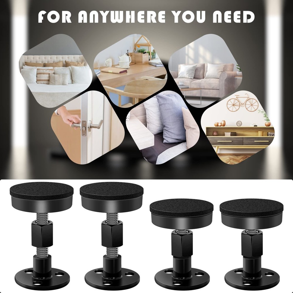4 Pack Headboard Stoppers,Adjustable Threaded Bed Frame Anti-Shake Tool,Bed S...