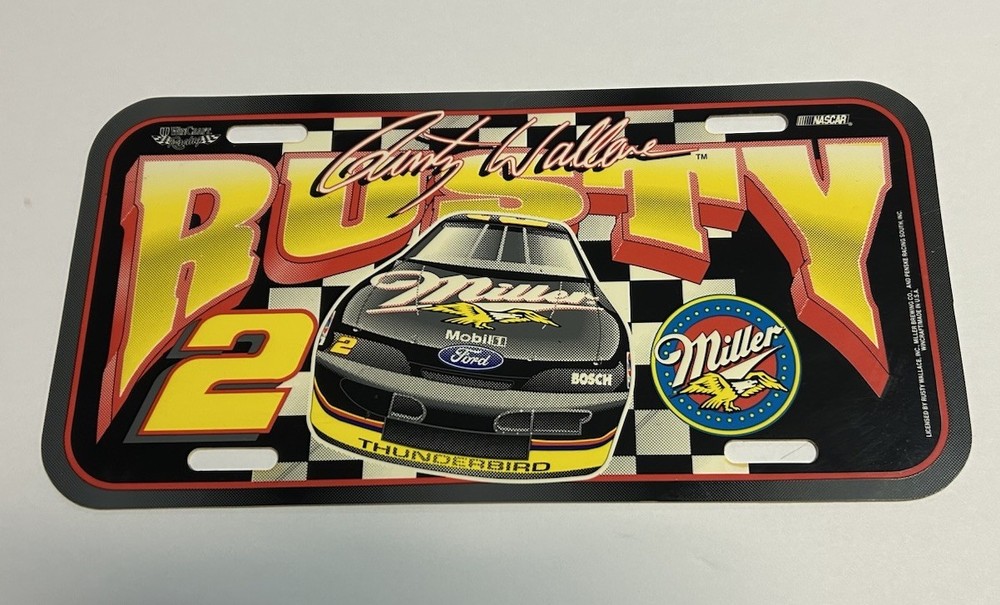 Rusty Wallace Miller Thunderbird License Plate