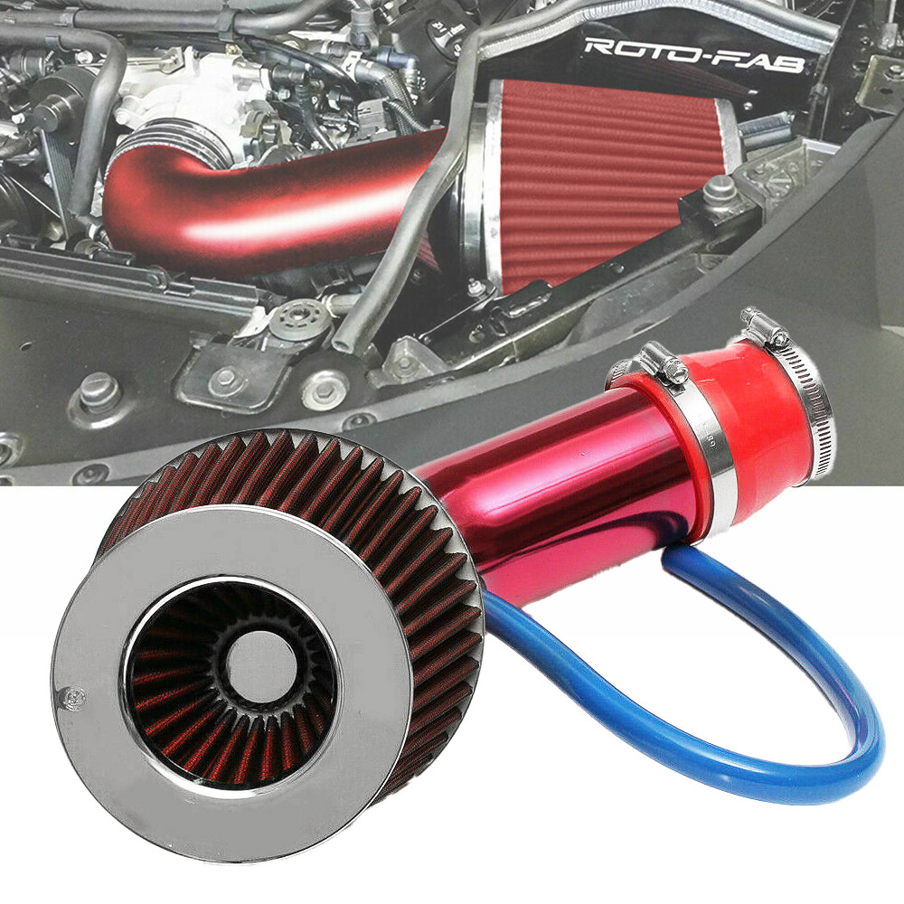Universal Car Cold Intake Air Pipe Filter Set Induction Tiub Flow Hose System