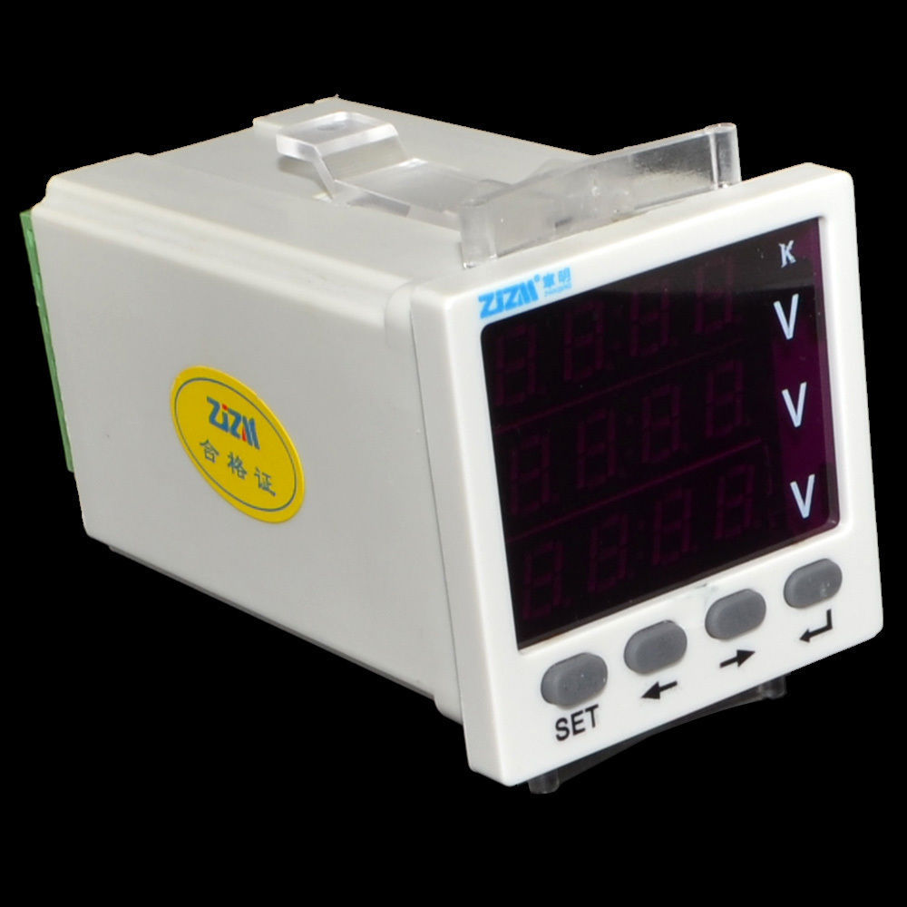Three-phase AC Voltage Meter Intelligent Digital Display Voltmeter 48x48mm