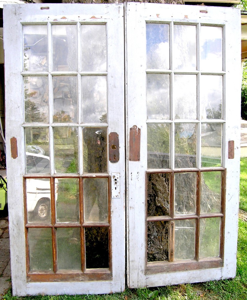 vintage antique French Double Doors —— set —— solid wood