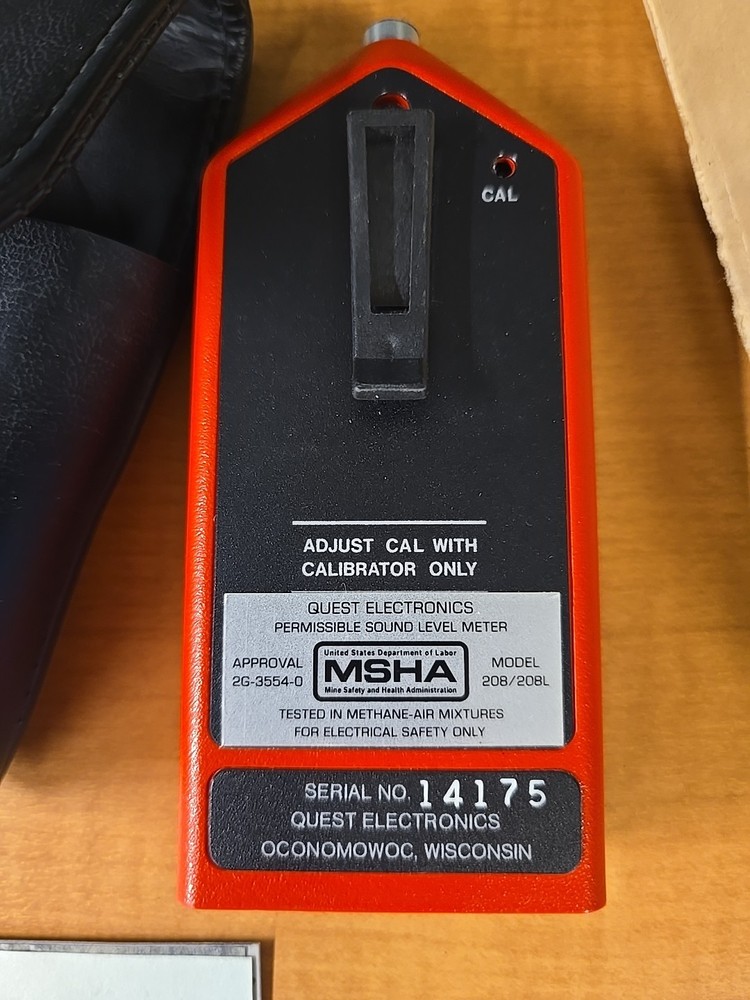 Quest Technologies Model 208 / 208L Permissible Sound Level Meter