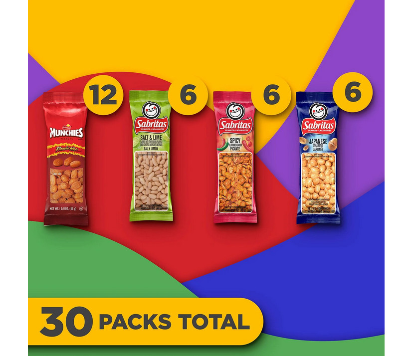 Sabritas Variety Pack Peanuts, 30 pk.