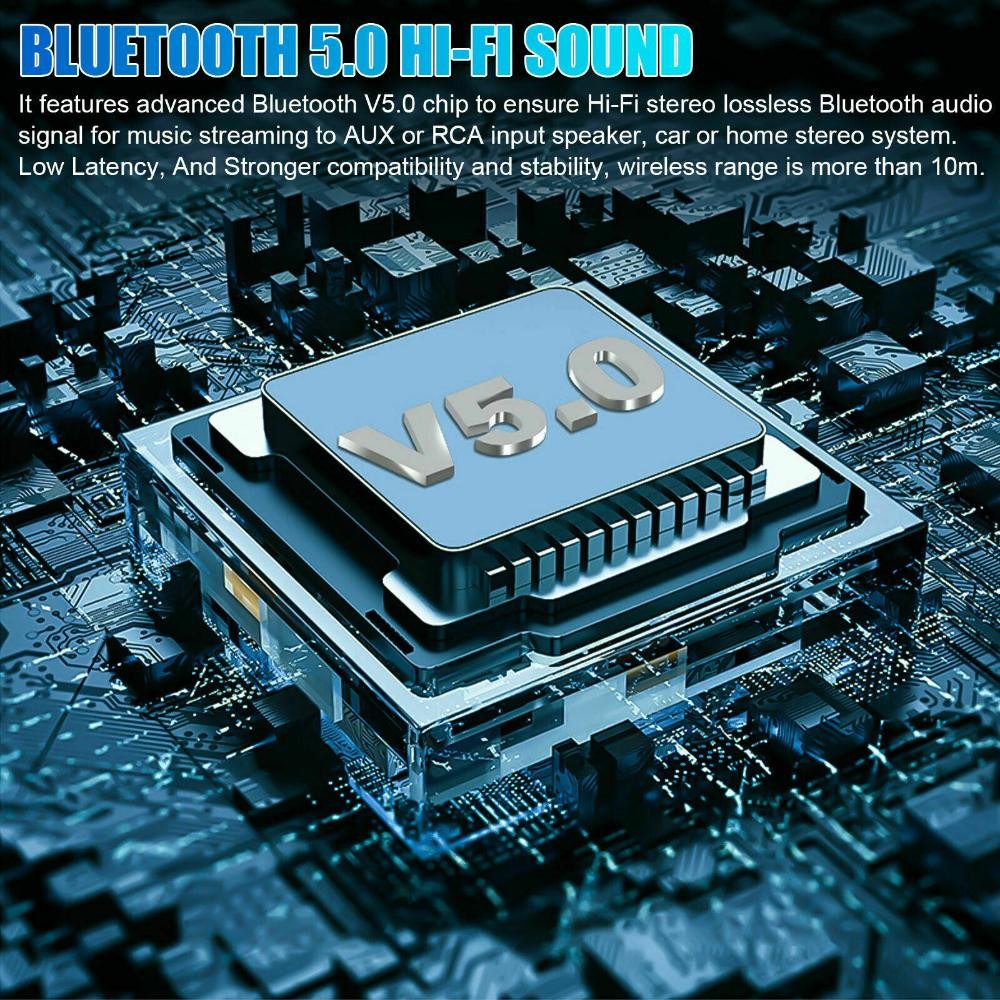 NFC Multi-Function Bluetooth Receiver Wireless 3.5mm AUX to 2RCA Audio Adapter B