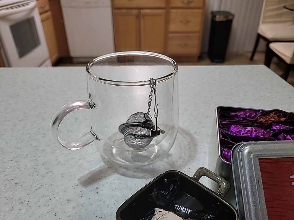 1 X Stainless Steel Mesh Tea Infuser Diffuser Strainer Steeper W/silver Tool