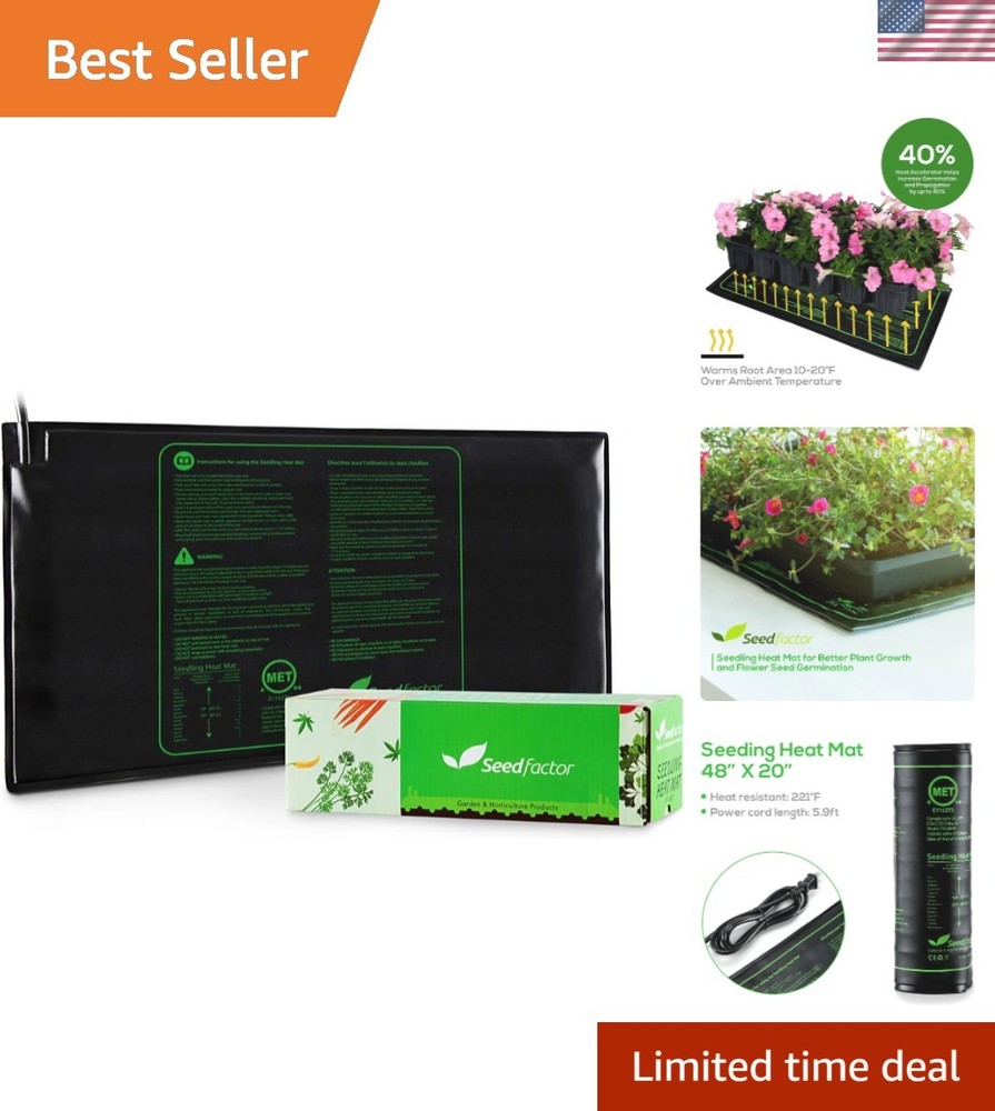 High-Temperature Resistant Indoor Heat Mat, 48" Wide - Seedling Starter Solution