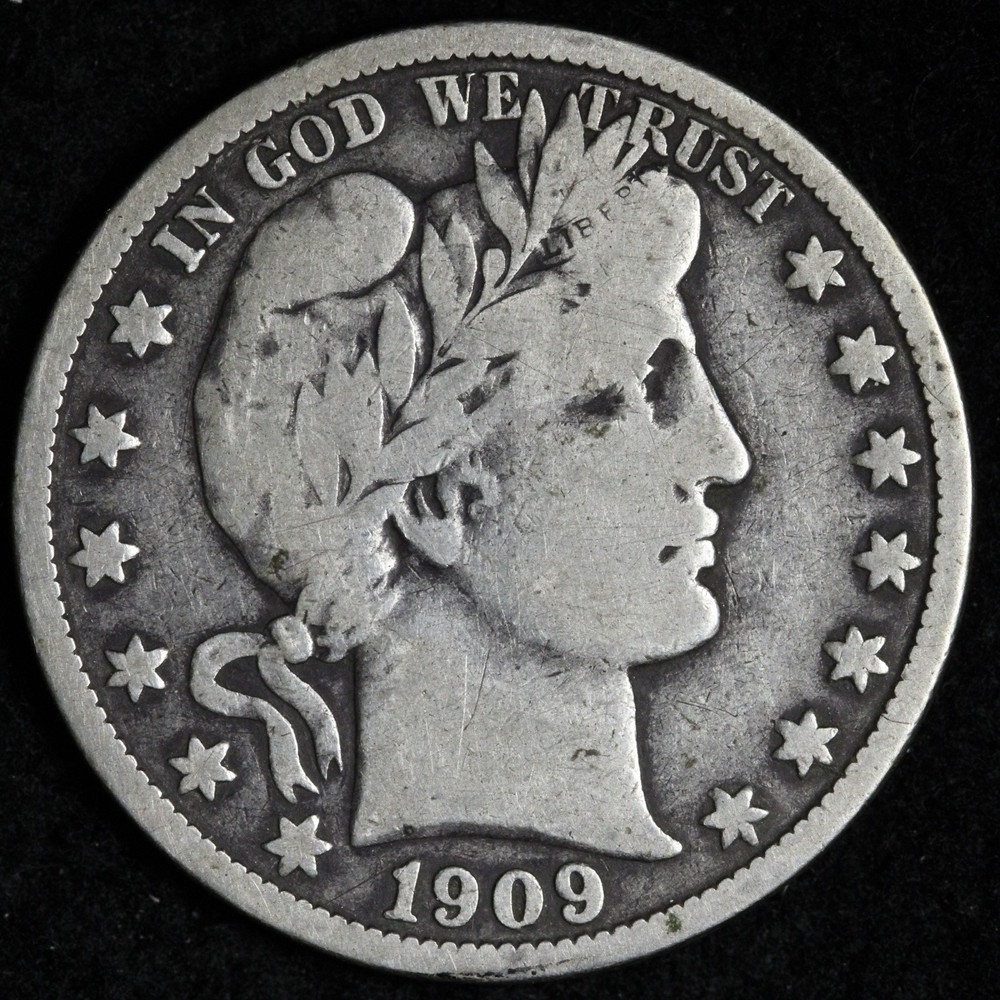 1909-O Barber Silver Half Dollar FINE+ E349 WVNM