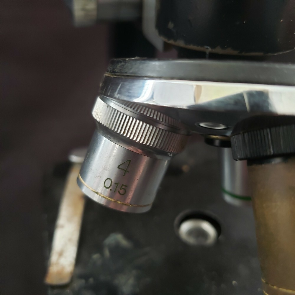 Vintage Original Graf Apsco Slide Microscope With Light