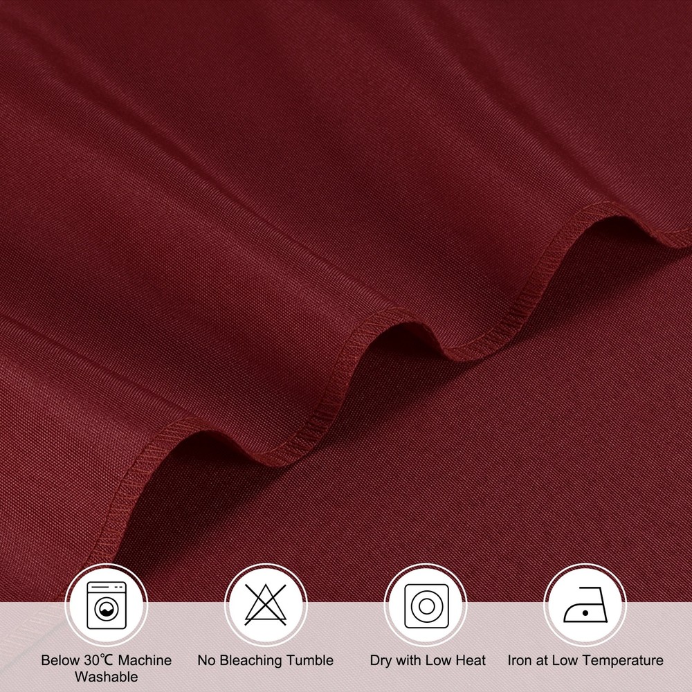 160x250cm Rectangle Tablecloth, Thickened Polyester Table Cloth Wine Red