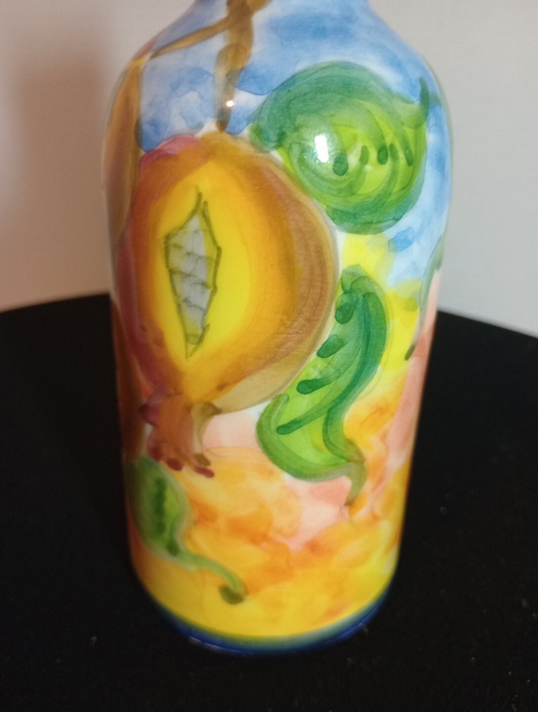 hand painted Grease vase AM Small 7 "