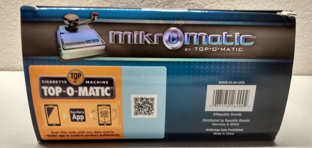 MikrOmatic King Size Cigarette Machine By Top-O-Matic