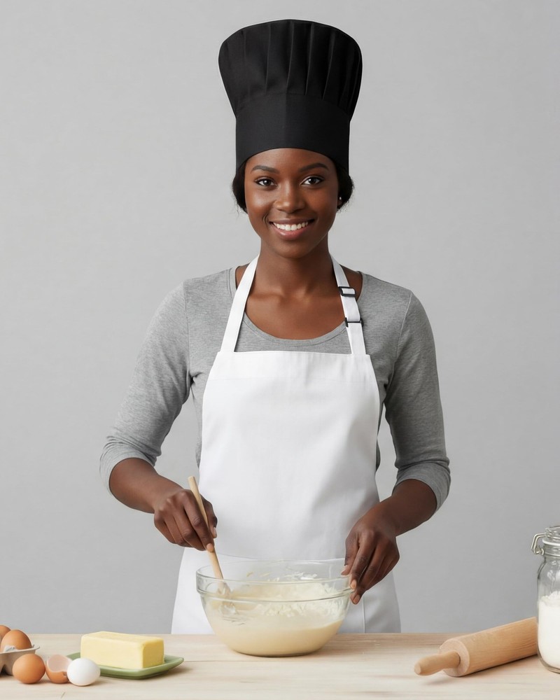 Utopia Kitchen 1 Pack Bib Apron, Adjustable Cooking Apron with 2 1, White