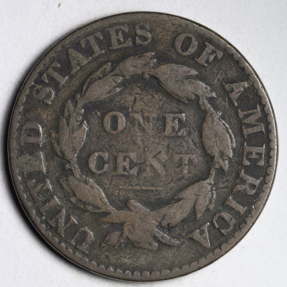 1827 Coronet Head Large Cent CHOICE VG E117 DJCV