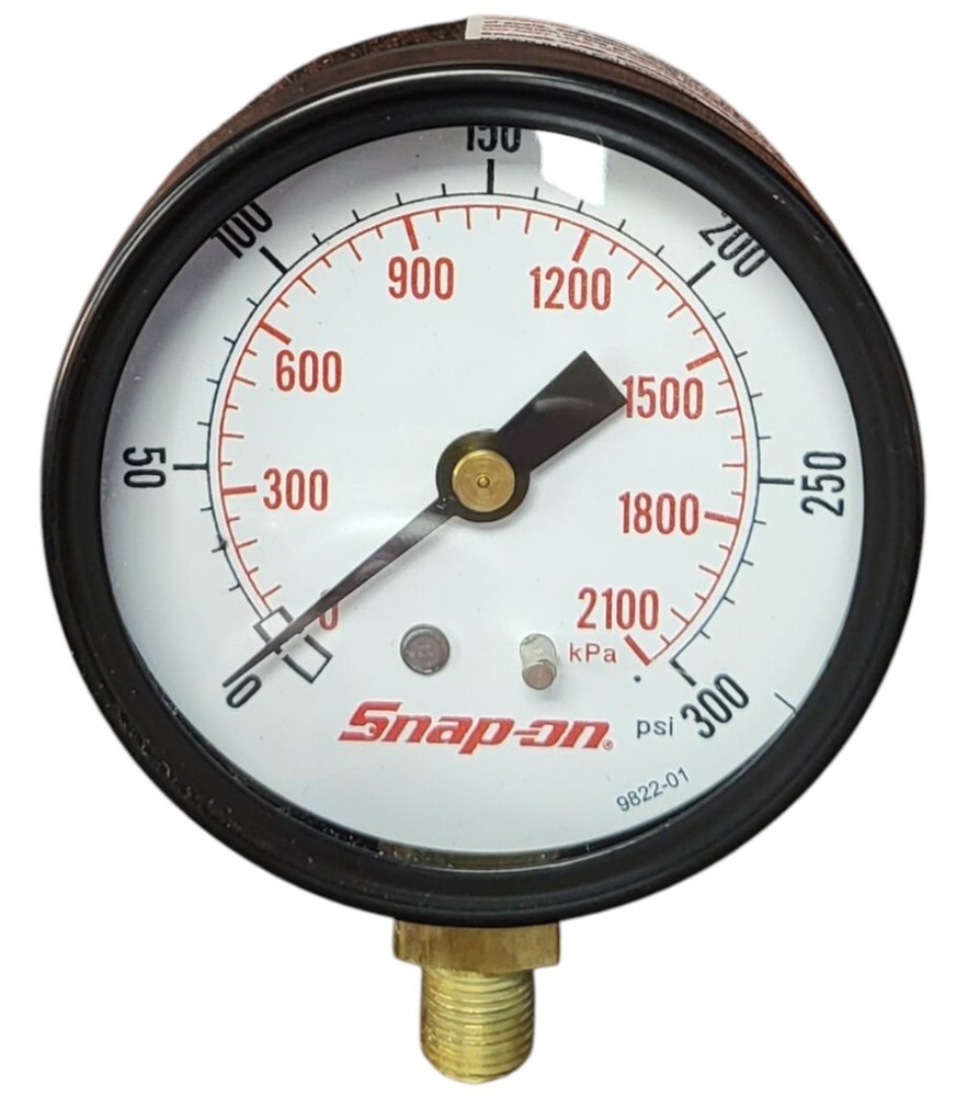 New Snap-on 300 Psi Accuracy Compression REPLACEMENT Pressure Gauge 9822-01