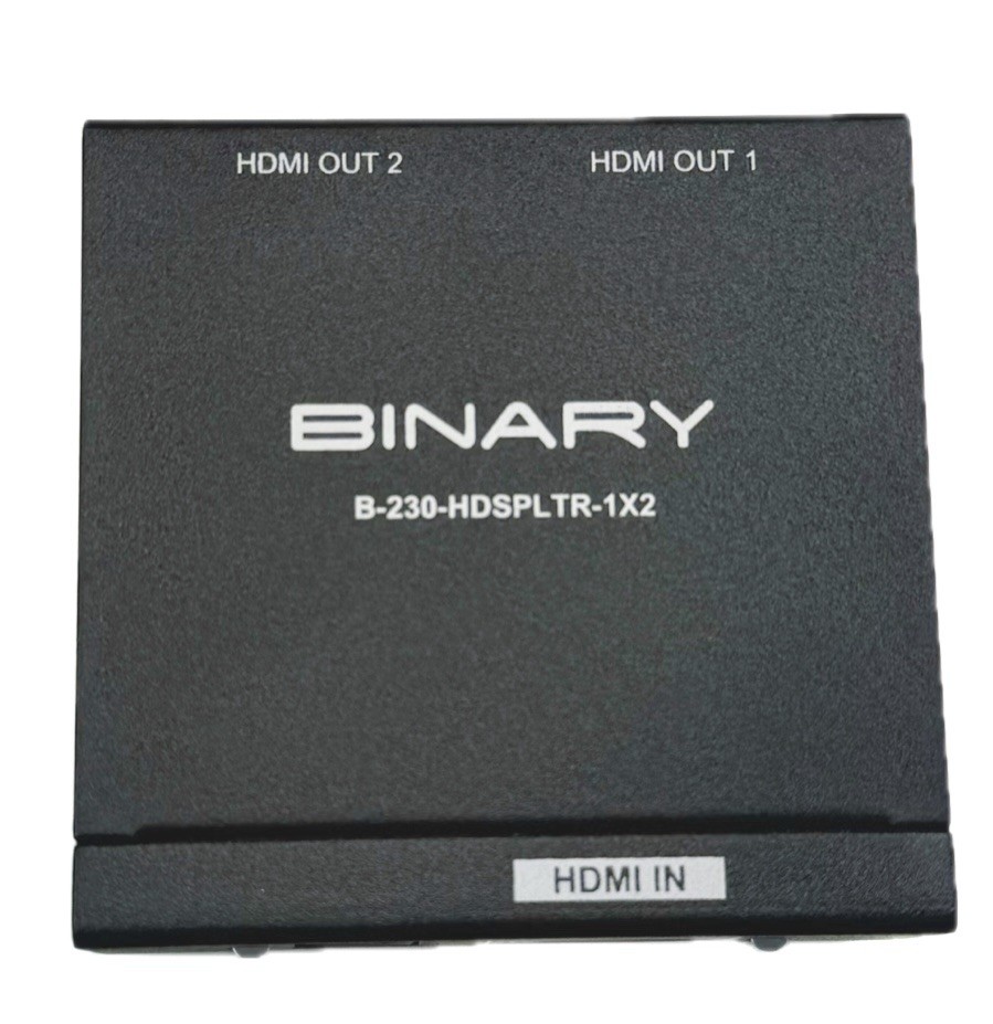 Binary B-230-HDSPLTR-1X2 Powered 4K HDMI 3D Splitter 10.2 Gbps