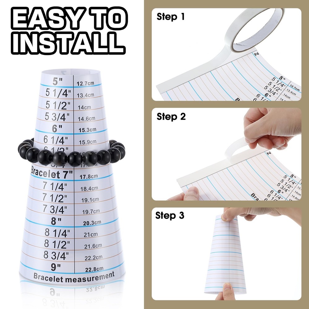 Ceoighe Bracelet Mandrel and Sizer Measuring Tool, Adjustable 5-9”...