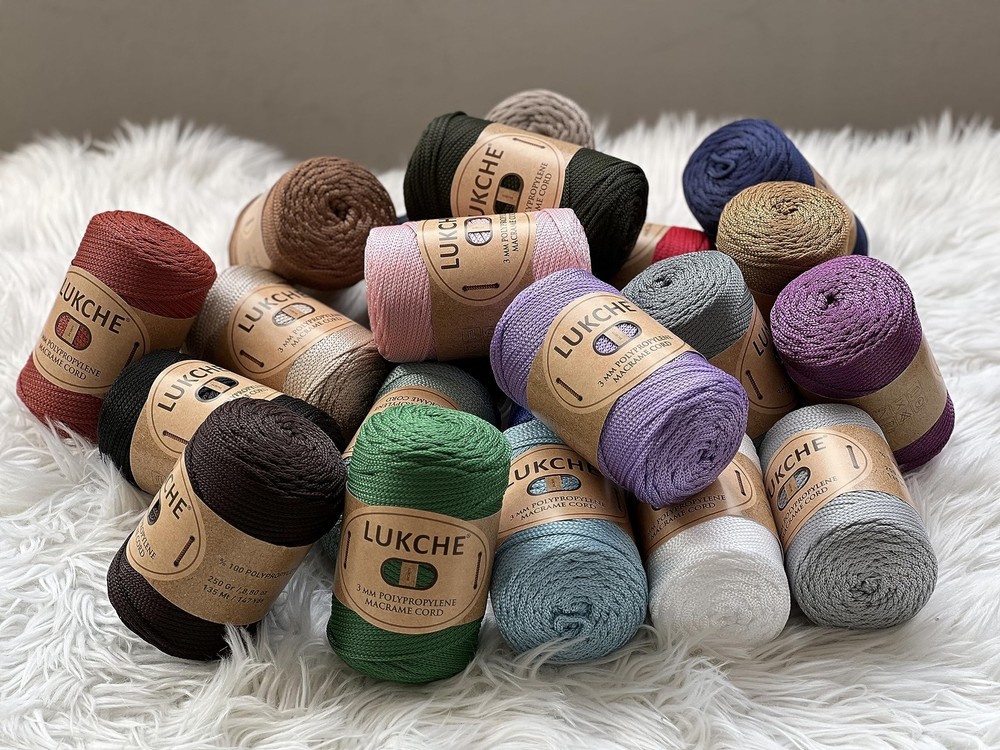 3mm Premium Polyester Macrame Cord 147 Yards 100% Polypropylene Premium Macra...