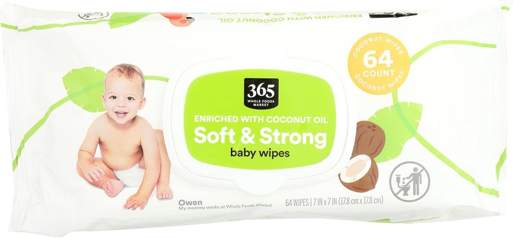 , Soft & Strong Disposable Baby Wipes, Enriched