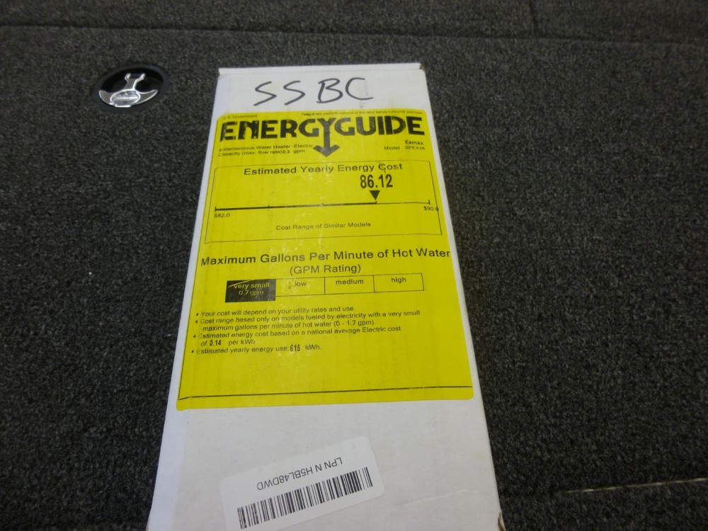 CHEAP EEMAX SPEX35 FLOW CO. ELECTRIC TANKLESS WATER HEATER 3.5KW @ 220V