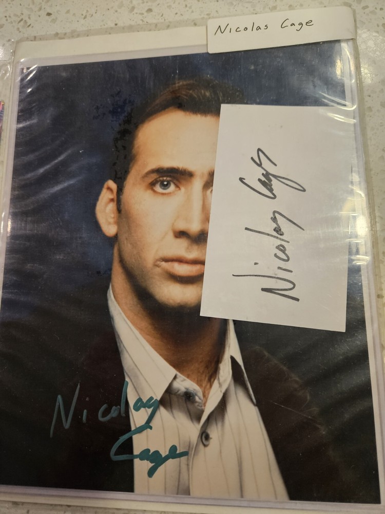 2 Nicolas Cage- Signed Color Photograph