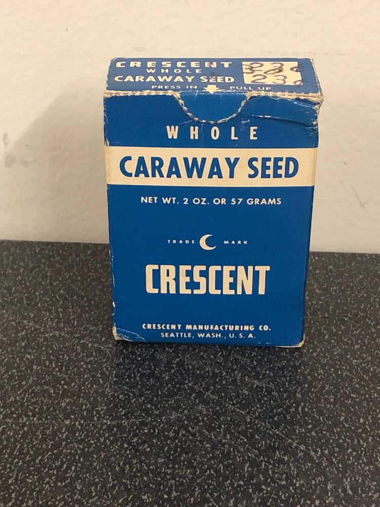Crescent Whole Caraway Seed Spice Box 2 oz Blue