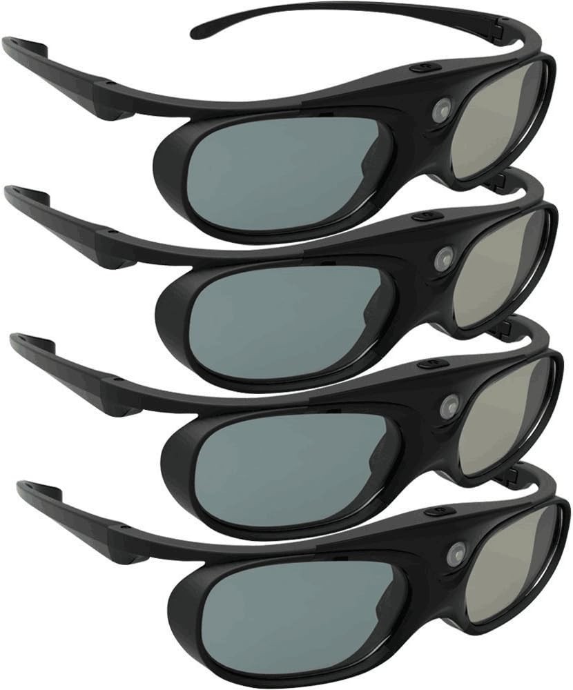 DLP Link 3D Glasses - 144Hz Rechargeable Eyewear for Ultimate Visual Experience