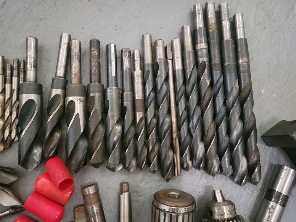 Machinist Tools Lot Bundle CNC Lathe Drill Bits, Chucks, Etc.