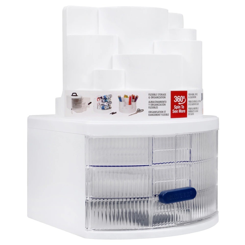 Multipurpose Sewing Storage Container and Craft Organizer with Removable Drawers