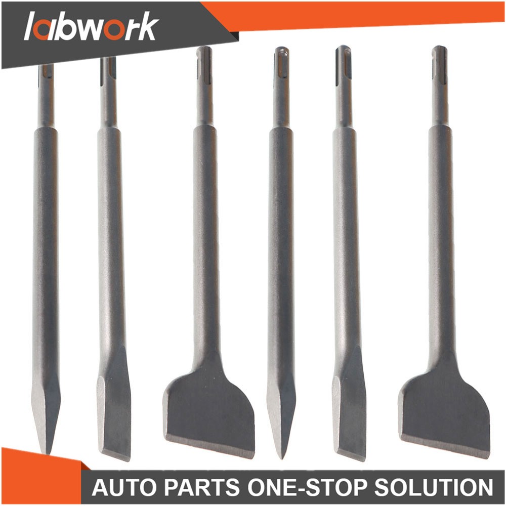 Labwork SDS Plus Chisel Set Including Point Chisel 20mm & 40mm Flat Chisel 6 Pcs