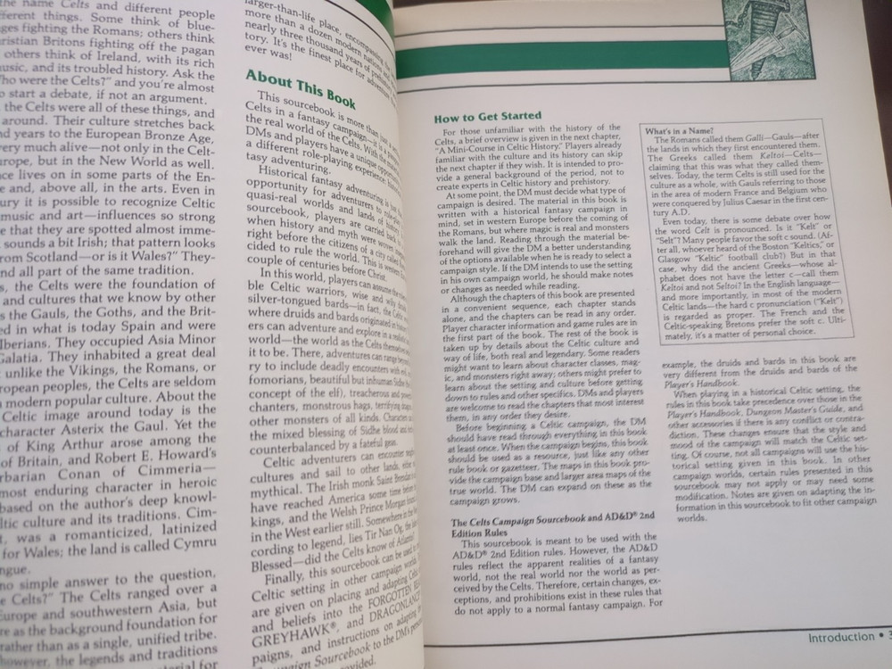 AD&D 2nd edition - Celts Campaign Sourcebook - 1992