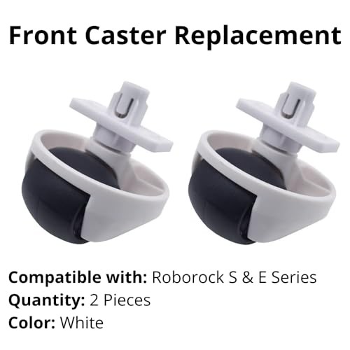 Front Caster Replacement Compatible with Roborock S & E Series – 2 Pack Snap