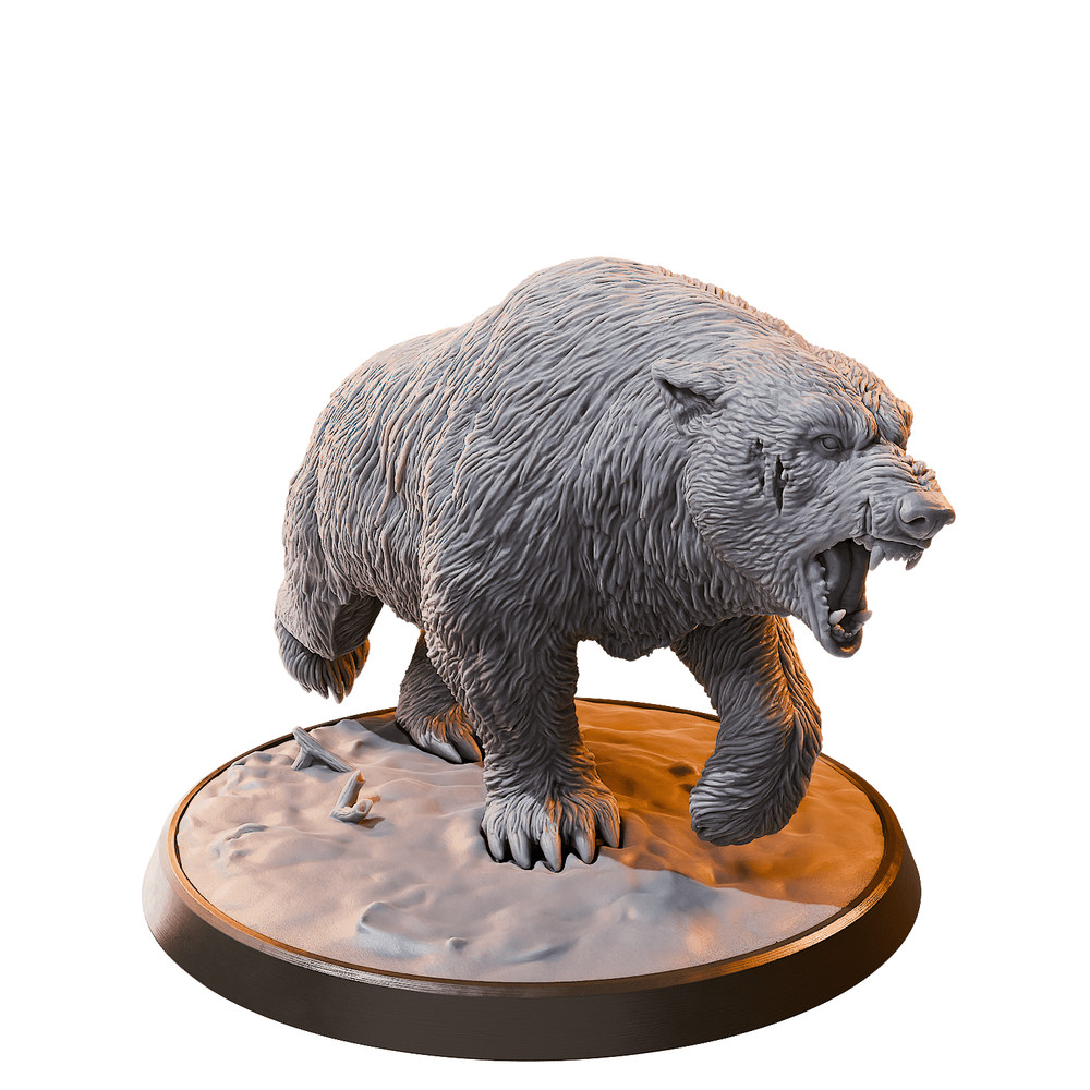 D&D Polar Bear 32mm Scale Mini TTRPG