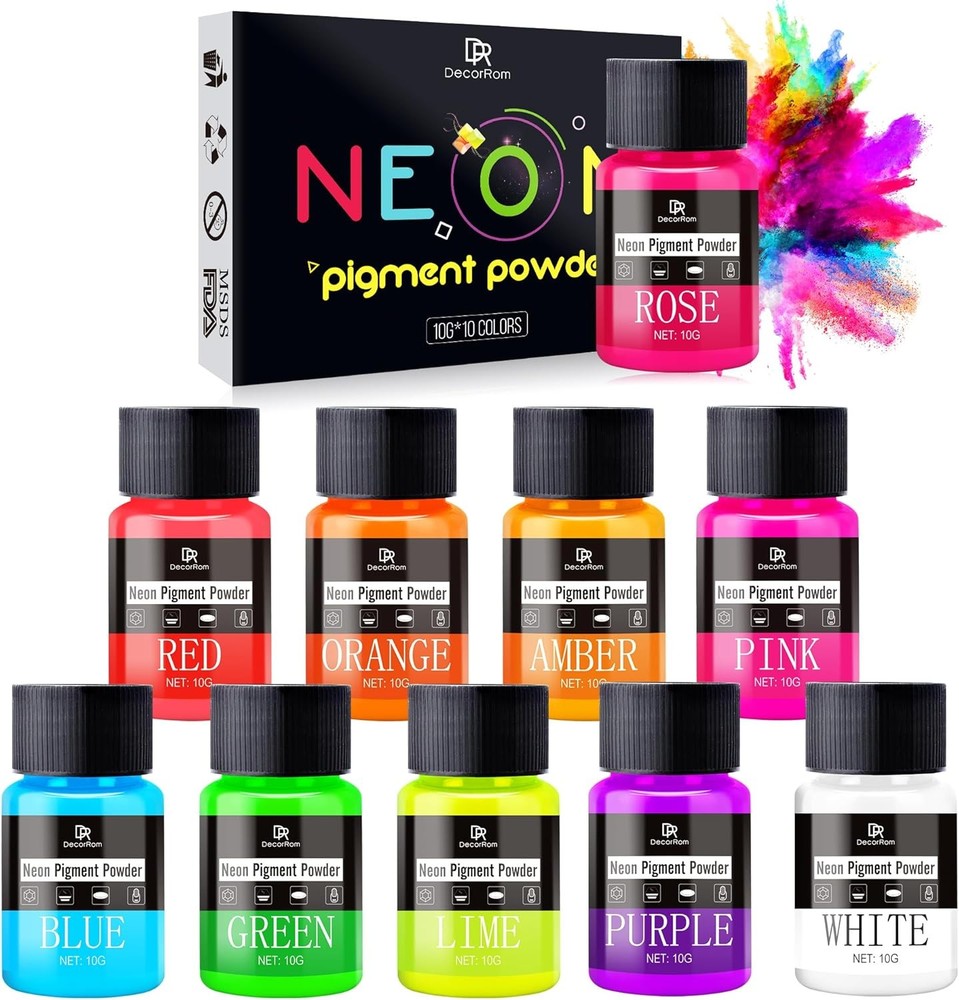 Fluorescent Epoxy Pigment 10 Color Kit