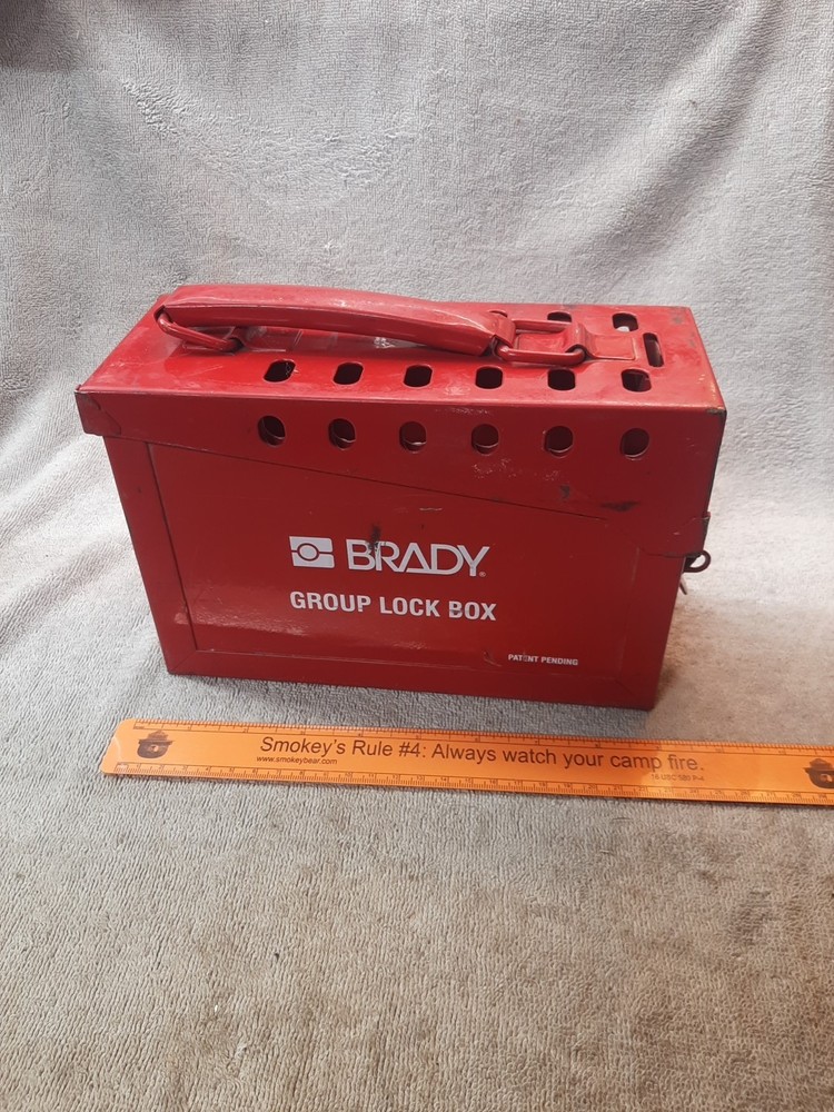 Brady Lock Group Lock Box Red