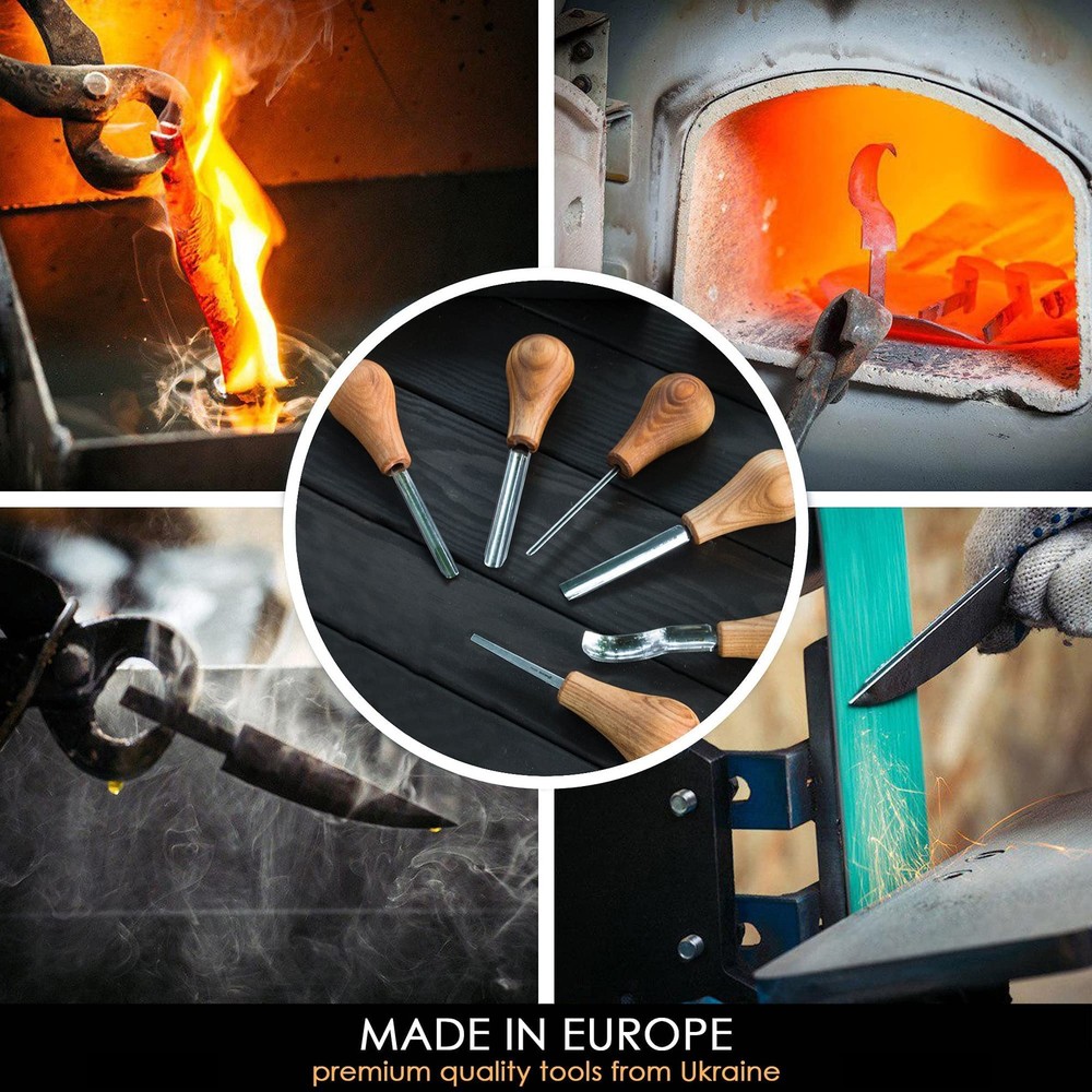 BeaverCraft Wood Carving Gouges Kit SC05 - Chisels Set with...