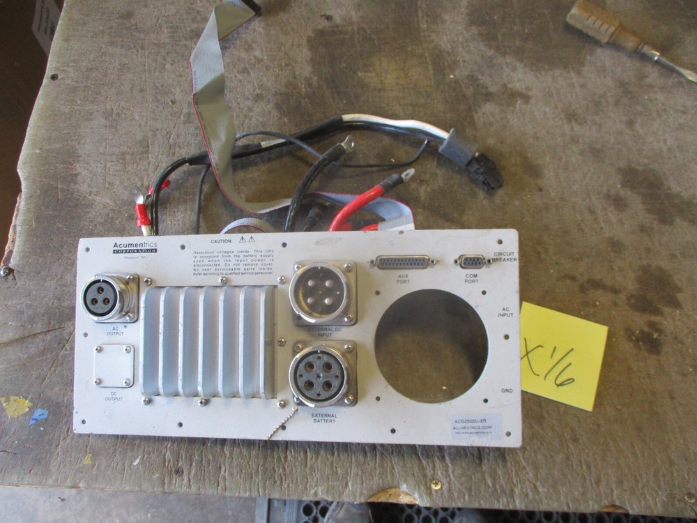 Used Electric Panel w/Plugs, Acumentrics ACG2500U-XR, Military Commo Shelter Par