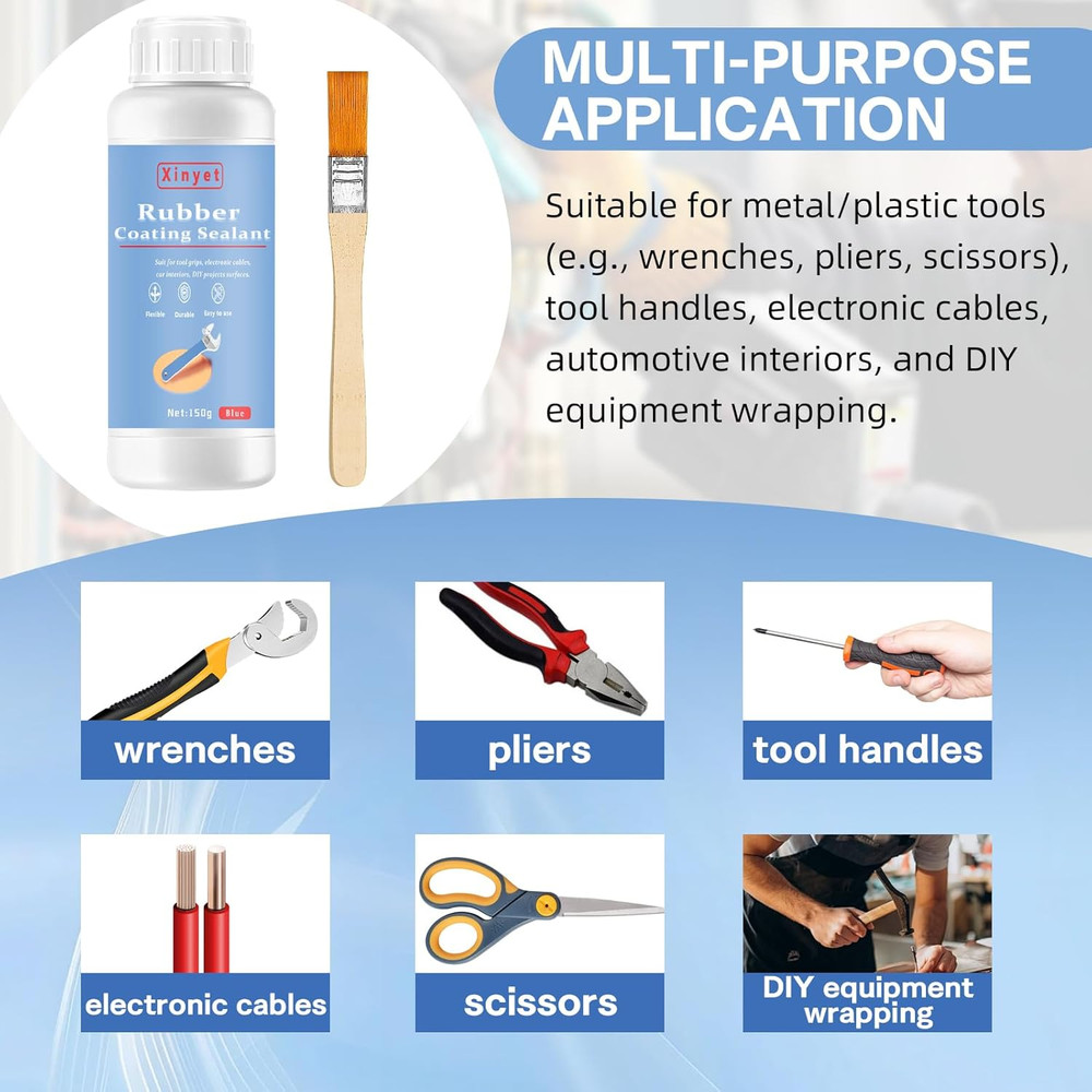 150Ml Tool Dip Rubber Coating, Rubber Dip for Tools, Flexible Peelable Protectiv