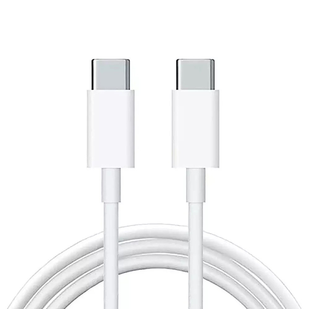 3ft Dual USB-C to USB-C Double Type-C Fast Charging Cable Sync Data Cord White
