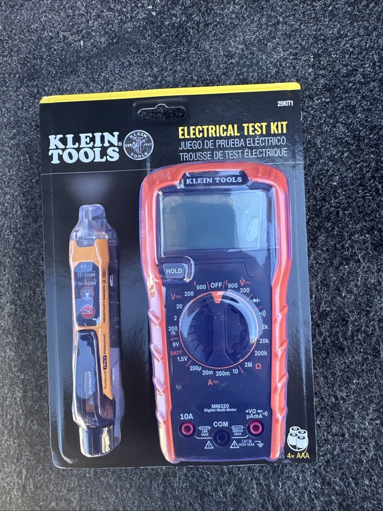 Klein Tools Electrical Test Kit  # 25kit1 - Digital Multi-meter-voltage Tester