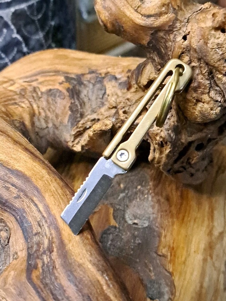 Super Mini Brass Keychain Knife