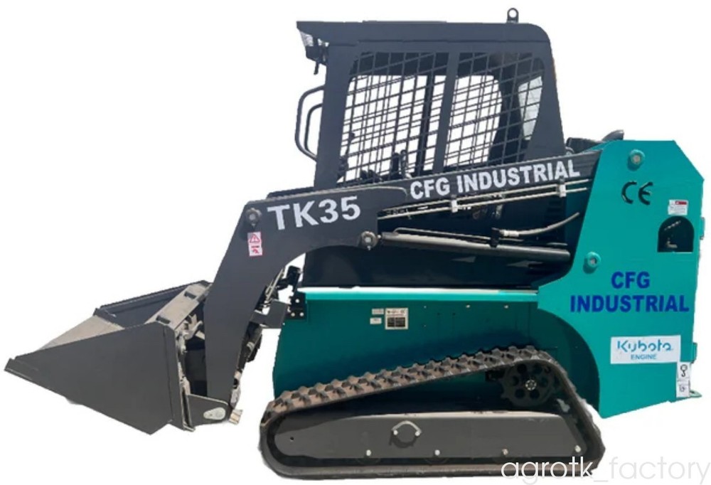 CFG TK35 Tracked 3084lbs  Mini Skid Steer Loader w/ Kubota D1105 Engine Open Cab