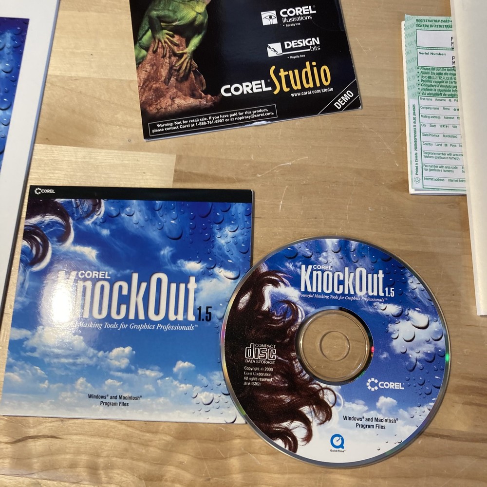 Corel Knock Out 1.5 PC Mac Big Box Software + Corel Studio Demo, Guide, Manual