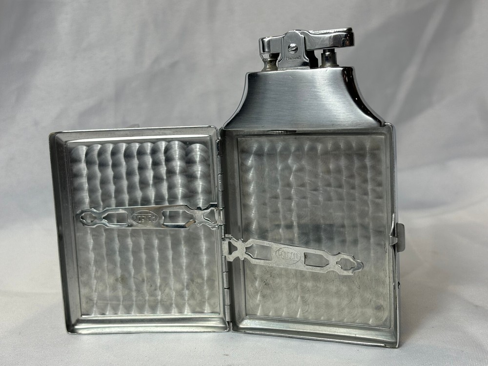 Vtg Ronson Mastercase Lighter Cigarette Holder Combo W/ Pouch "EJG" Initials