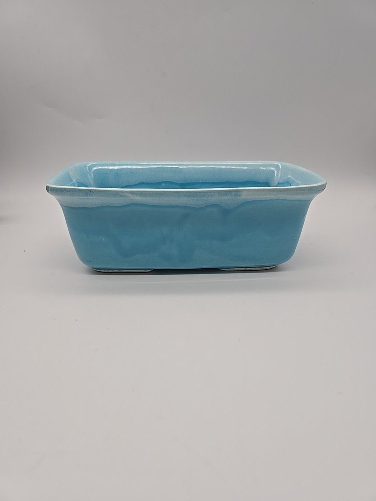 Vintage Judy of California Blue Drip Rectangular Planter