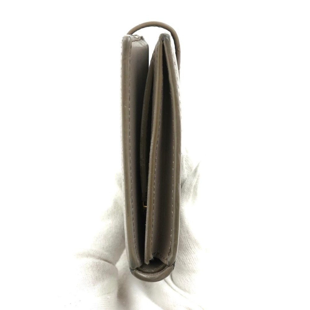 CELINE Mini Wallet Strap Wallet Folded Beige From Japan